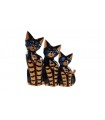 JUEGO DE 3 GATOS ANTIK