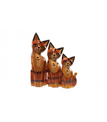 JUEGO DE 3 GATOS ANTIK