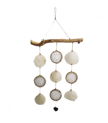 MÓVIL LÁMINAS NÁCAR Y ATRAPASUEÑOS