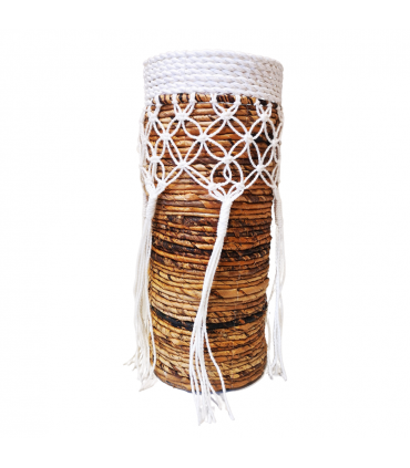 FLORERO MACRAME FIBRA 40X15 CM