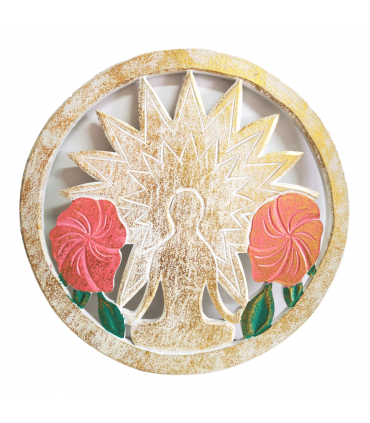 PANEL DE PARED FLOR LOTO YOGA 30 CM