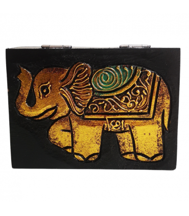 CAJA MADERA DECORADA PEQUEÑA