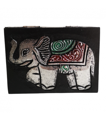 CAJA MADERA DECORADA PEQUEÑA