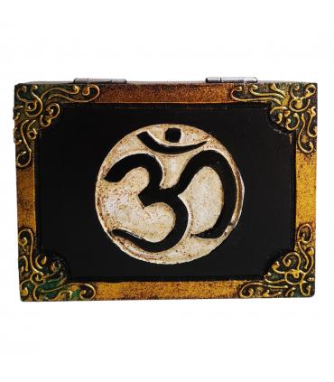 CAJA MADERA DECORADA PEQUEÑA