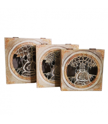 JUEGO DE 3 CAJAS BLANCO