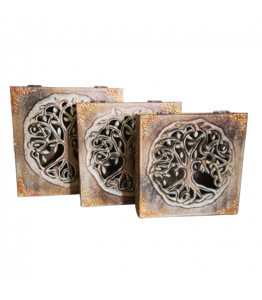 JUEGO DE 3 CAJAS BLANCO