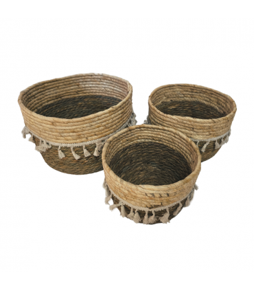 JUEGO TRES CESTAS FIBRA NATURAL