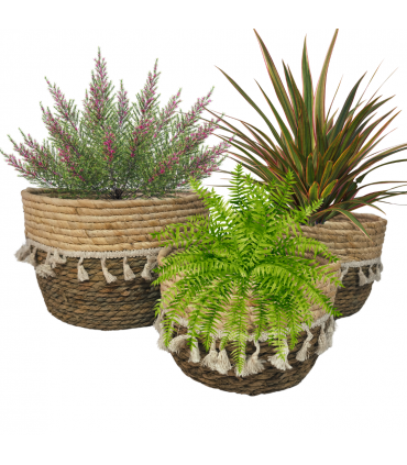 JUEGO TRES CESTAS FIBRA NATURAL