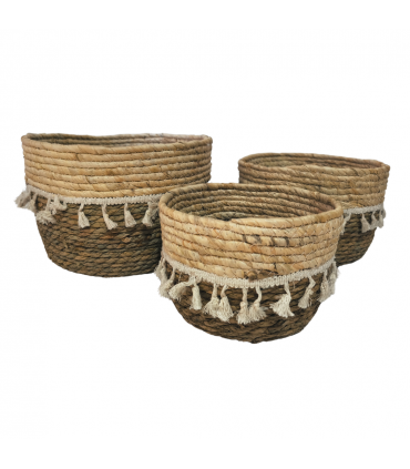 JUEGO TRES CESTAS FIBRA NATURAL