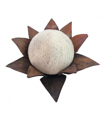 LÁMPARA MESA HOJA DE COCO