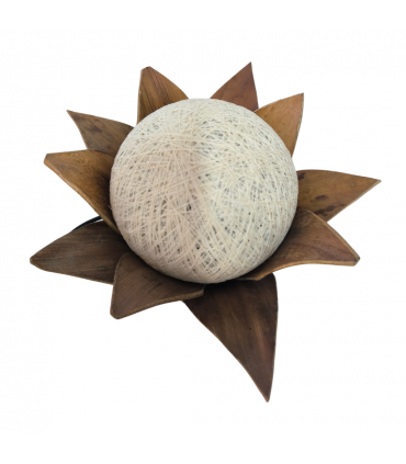 LÁMPARA MESA HOJA DE COCO