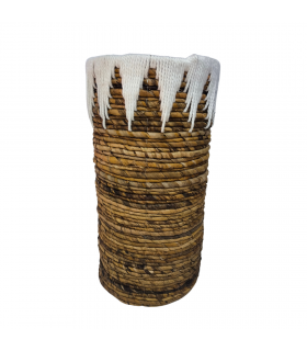 FLORERO MACRAME FIBRA 40X15 CM