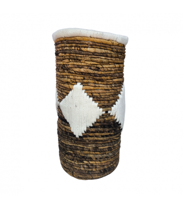 FLORERO MACRAME FIBRA 40X15 CM