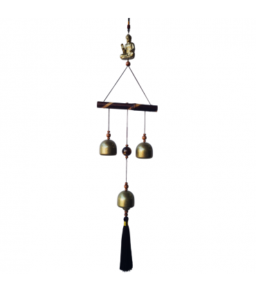 MÓVIL METAL 3 CAMPANAS EN BAMBÚ