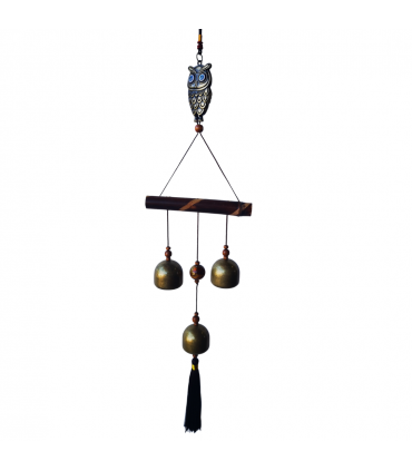 MÓVIL METAL 3 CAMPANAS EN BAMBÚ