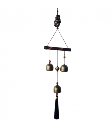 MÓVIL METAL 3 CAMPANAS EN BAMBÚ