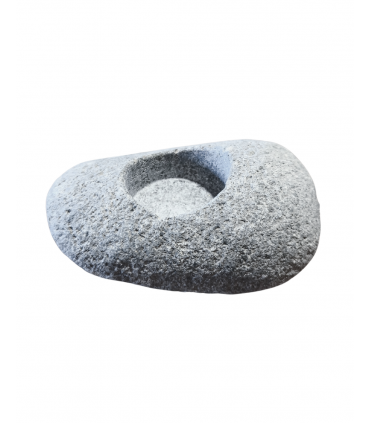 PORTAVELA DE PIEDRA DE RÍO NATURAL