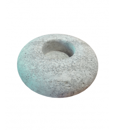 PORTAVELA DE PIEDRA DE RÍO NATURAL