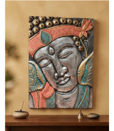 CUADRO TALLADO BUDA 40X30 CM