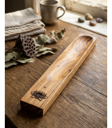 QUEMADOR INCIENSO MADERA SÍMBOLOS