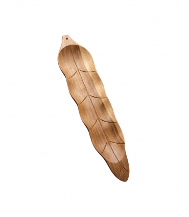 QUEMADOR INCIENSO MADERA HOJA