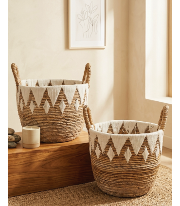 JUEGO DOS CESTAS BANANA MACRAMÉ