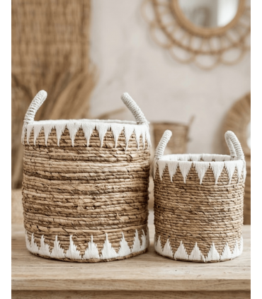 JUEGO DOS CESTAS BANANA MACRAMÉ