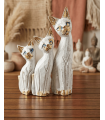 JUEGO DE 3 GATOS MADERA