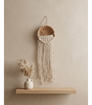 MACETERO BAMBÚ Y MACRAMÉ