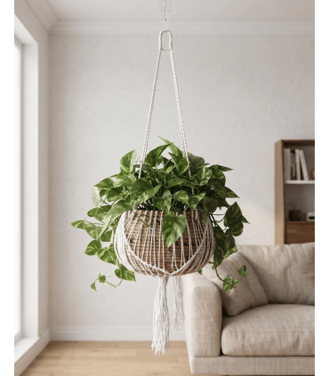 MACETERO BANANA MACRAME JUEGO DE TRES