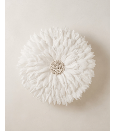 DECORACIÓN PARED PLUMAS CONCHA 40 CM