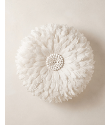 DECORACIÓN PARED PLUMAS CONCHA 40 CM