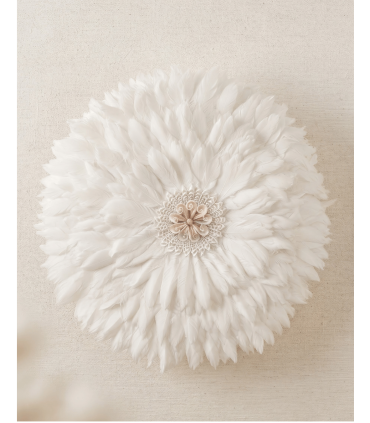 DECORACIÓN PARED PLUMAS CONCHA 40 CM